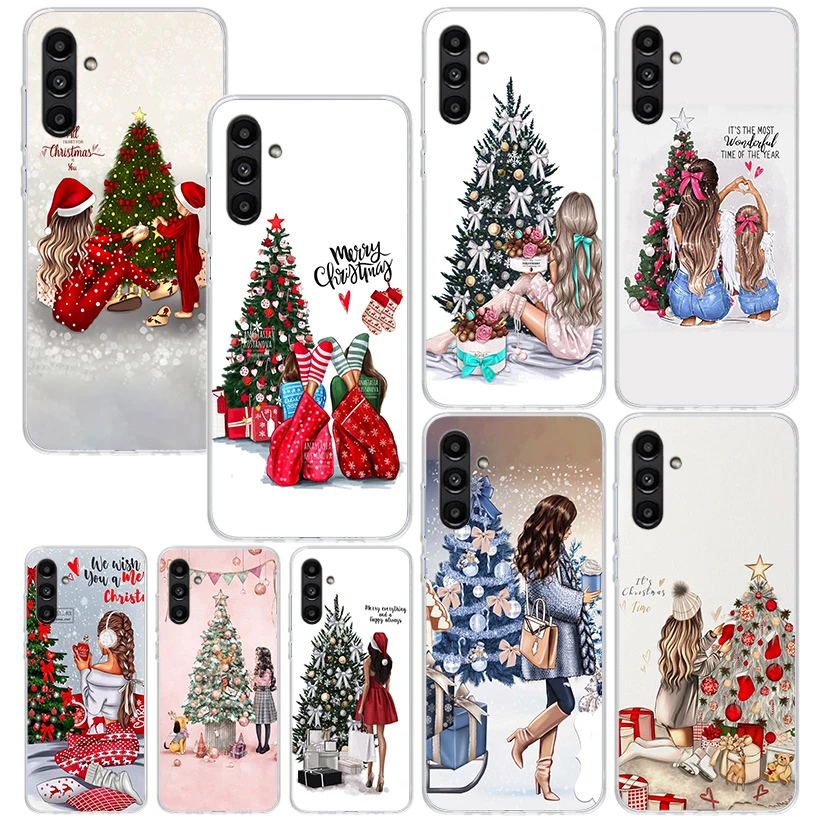Чехол для телефона с рождественской елкой Samsung Galaxy A15 A25 A35 A55 A14 A24 A34 A54 A13 A23 A33 A53 A12 A22