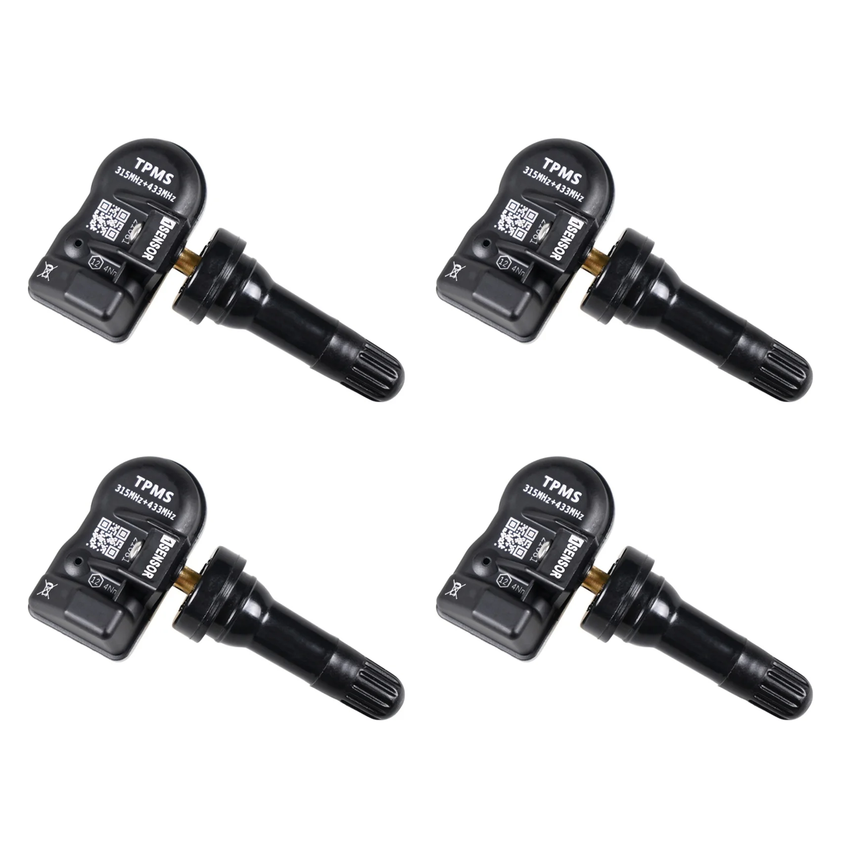 

4Pcs TPMS Sensor 315MHz+433MHz Sensor for Tire Pressure Monitoring System Universal Sensor Programmer Work with TS601