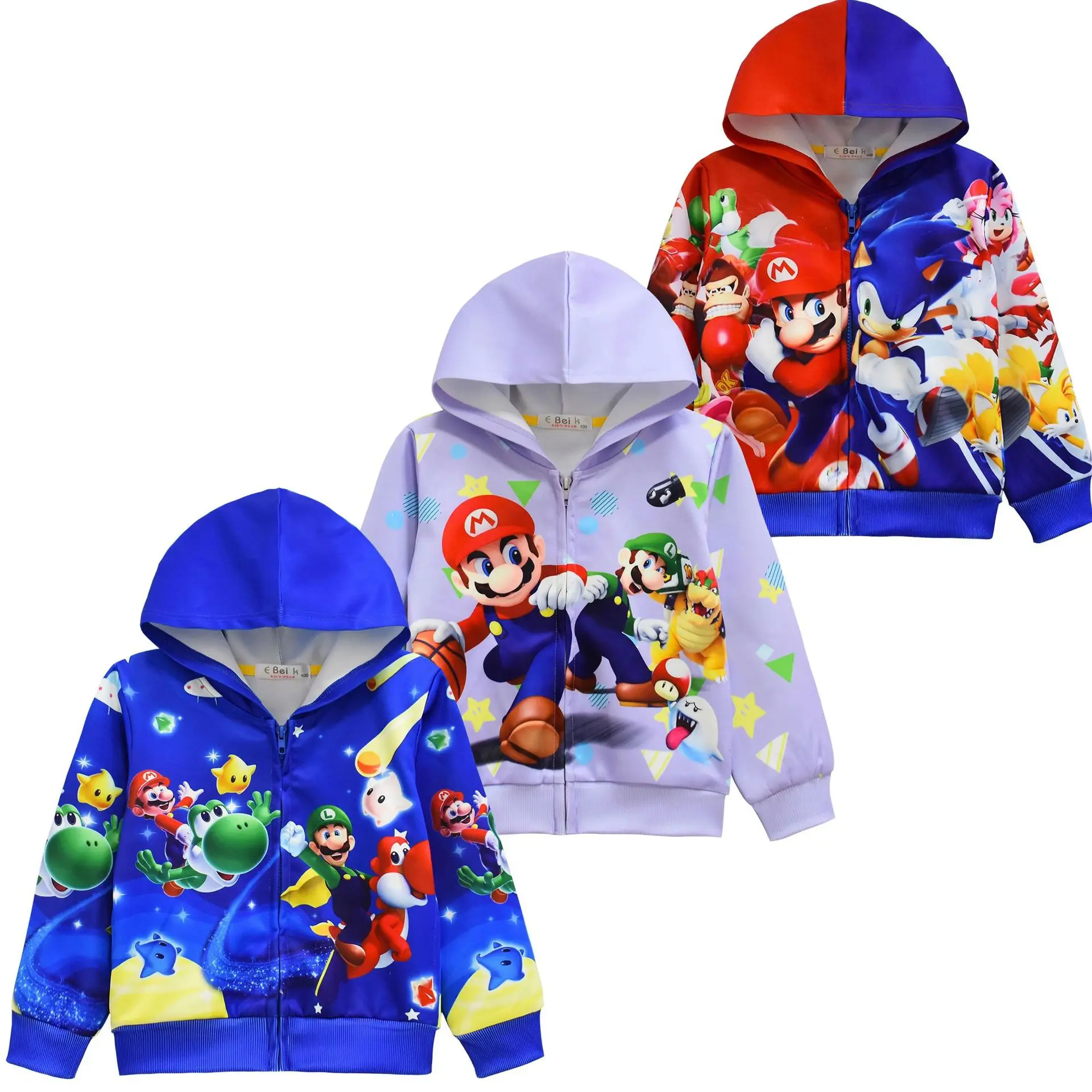 

Детская толстовка с капюшоном и длинным рукавом, на молнии