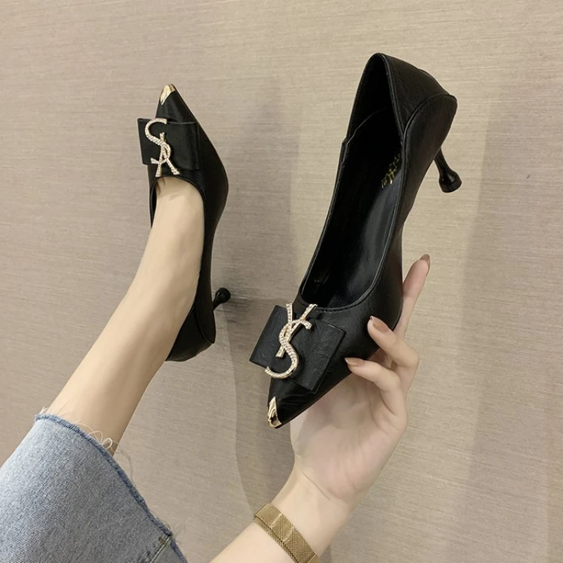 

Женские туфли-лодочки с острым носком Lisapie, элегантные туфли на тонком высоком каблуке, туфли-лодочки без застежки, весна-лето 2023