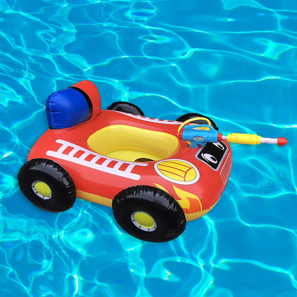 

Baby Inflatable Cartoon Car Swimming Ring Floating Car Seat Raft Swimming Circle Water Playing Toys for Children
