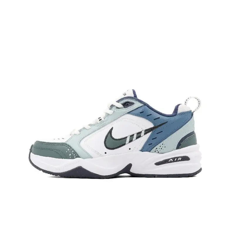 【Настроить】Nike Air Monarch 4 массивные кроссовки унисекс низкие зеленые/синие/белые