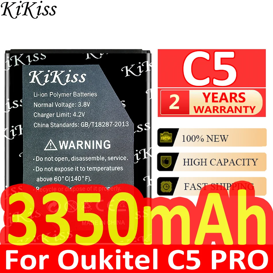 

KiKiss 3350mAh Battery For OUKITEL C5 Oukitel C5 Pro C5Pro Battery Mobile Phone