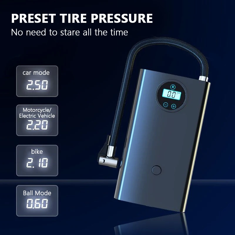 

Wireless Air Compressor Pump Universal Durable Car Wireless Air Pump Multifunctional For Motors Electric Vehicle Motorcycle