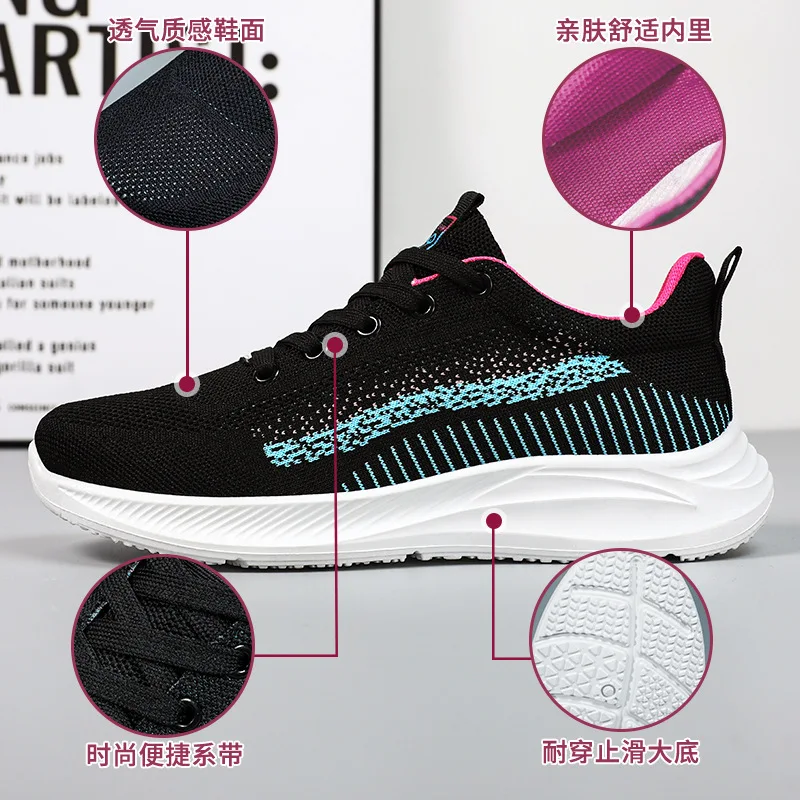 HKAZ-S2023New Sports Large Size Four Seasons Women's Shoes Trend Lightweight Running PVC Material Soft Sole Comfortable Discount