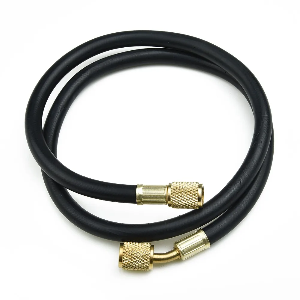 

R-410A Charging Hose Refrigeration Replacement 1/4 inches SAE 800PSI Black Brass Equipment Gauge Practical Reliable