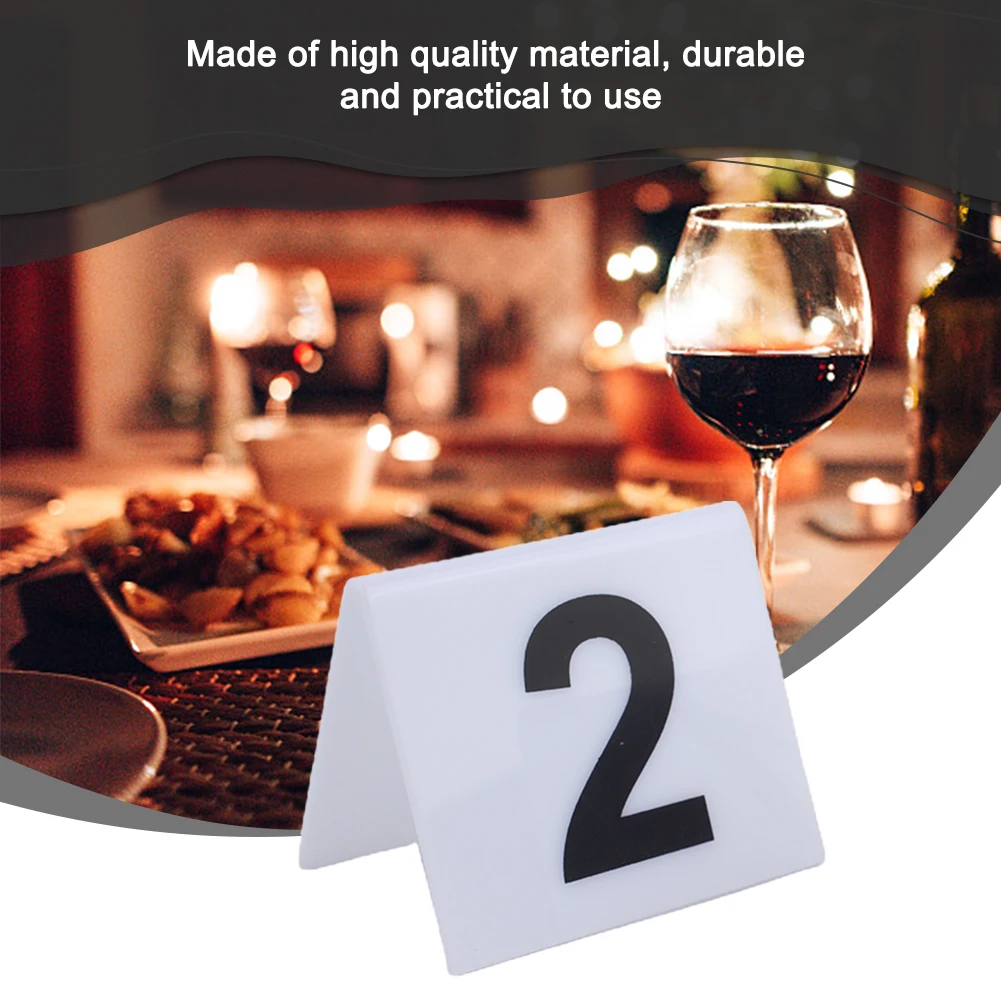 

1-20 Wedding Table Numbers Acrylic Mirror V-shaped Numbers Placeholders Table Stands Numbers Plate Decors For Wedding Party
