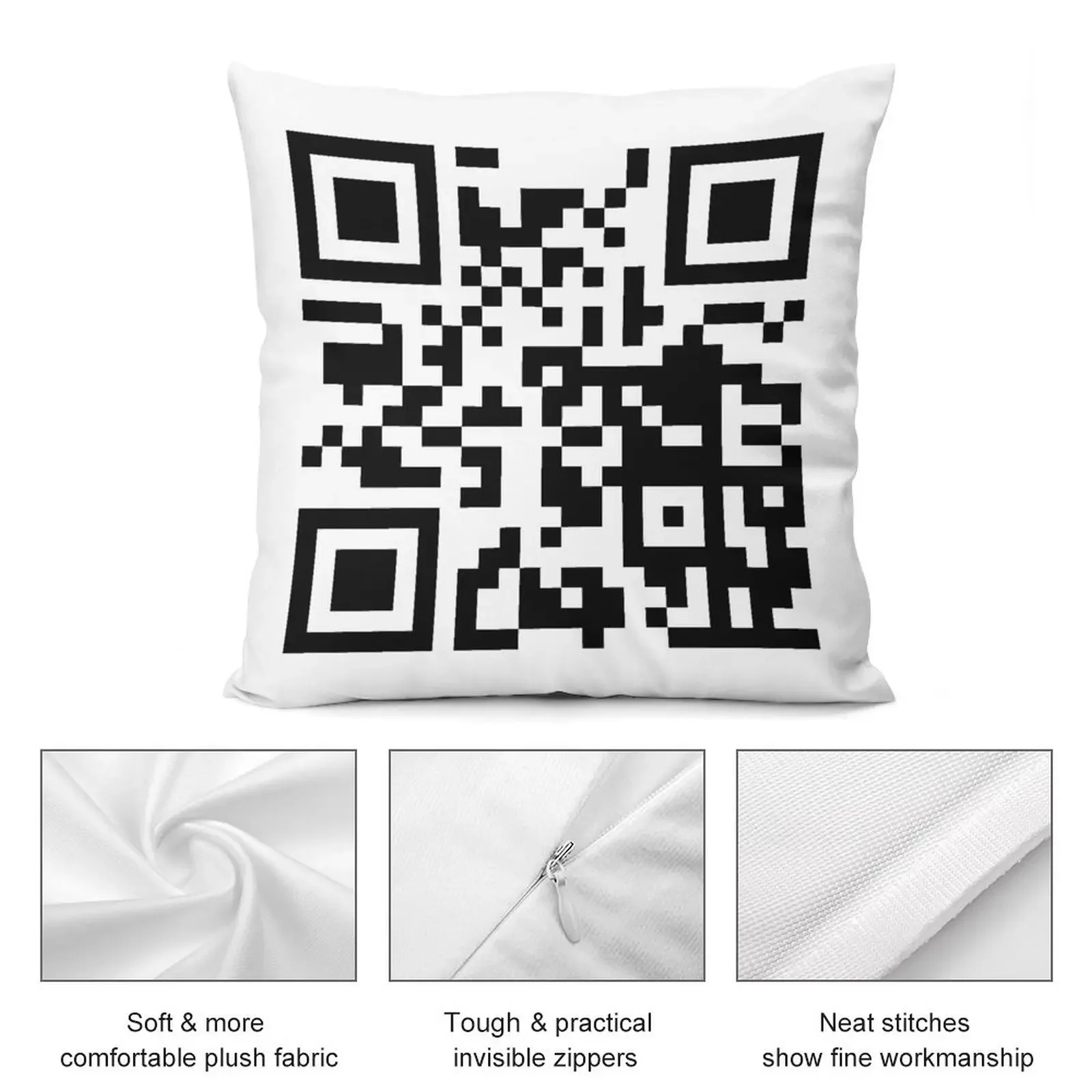 Rickroll - QR Code Декоративная подушка Чехлы для диванных подушек Роскошная наволочка