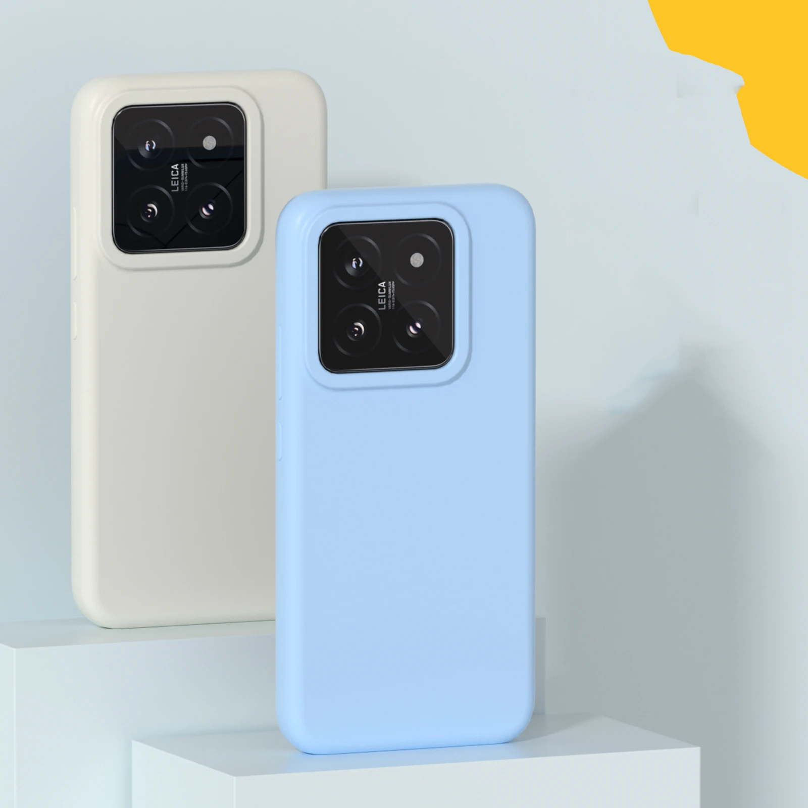 Противоударный чехол из жидкого силикона для Xiaomi 14 Pro Mi 13 13T мягкий шелковистый на