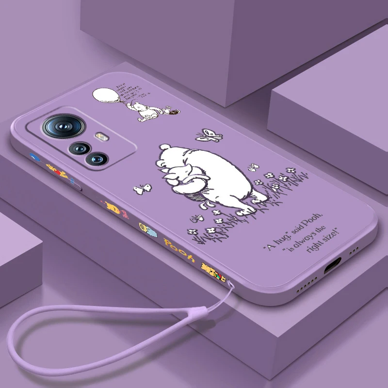 

Disney Winnie The Bear Art Phone Case For Xiaomi Mi 13 12S 12 12X 12T 11i 11T 11 10 10S 10T Pro Lite Ultra 5G Liquid Left Rope