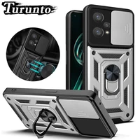 slide camera armor phone case for oppo realme 9proplus 9i 8 pro 8i 5 silicone metal magnetic ring cover for realme narzo20 cases
