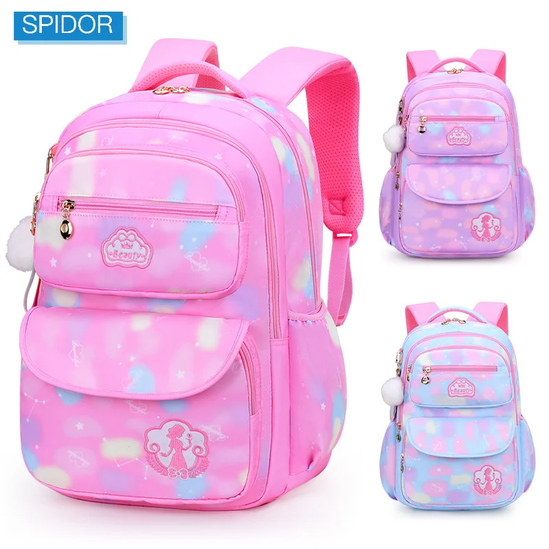 

BAG Cute Girls School Bags Children Primary School Backpack satchel kids book bag Princess Schoolbag Mochila Infantil 2 szies