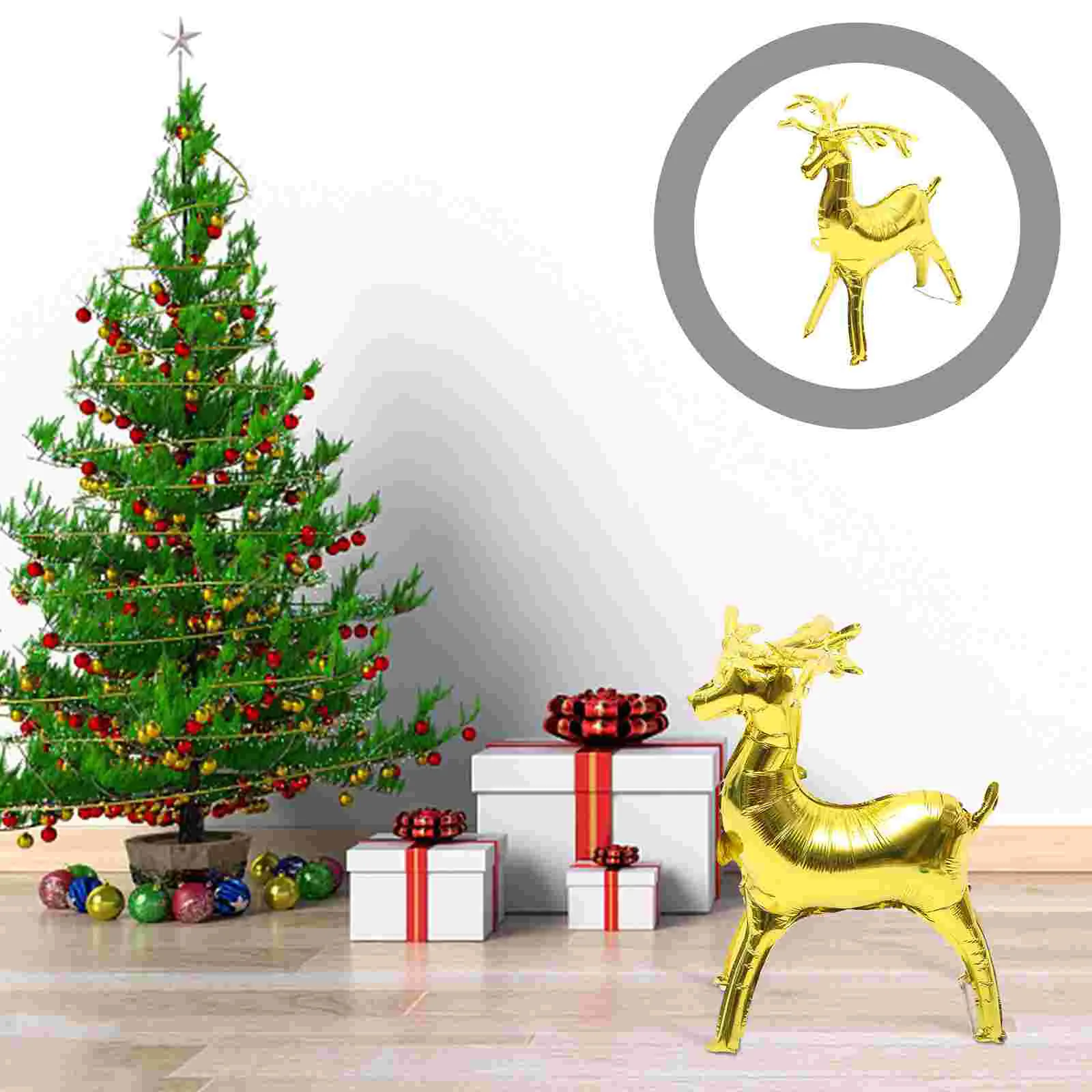 

Balloon Balloons Christmas Deerparty Foil Animal Inflatable Mylar Reindeer Decoration Elk Wildlife Helium Film Aluminum Shaped