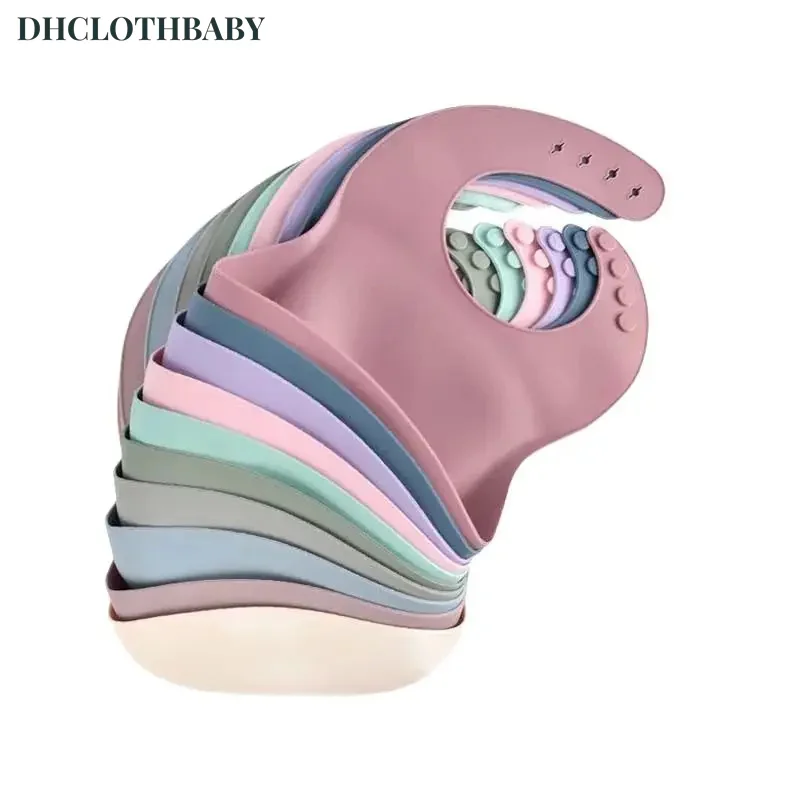 

Waterproof Baby Bibs Baby Stuff Cute Kids Bib Girl Boy Adjustable Soft Silicone Bib Baby Feeding Stuff Easy to clean
