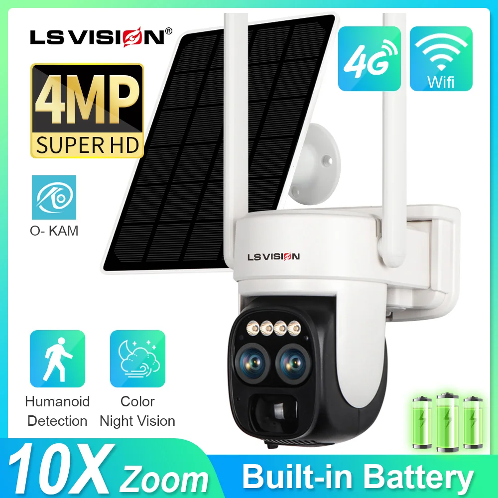 

Камера Наружного видеонаблюдения LS VISION 2K PTZ с Wi-Fi и цифровым зумом