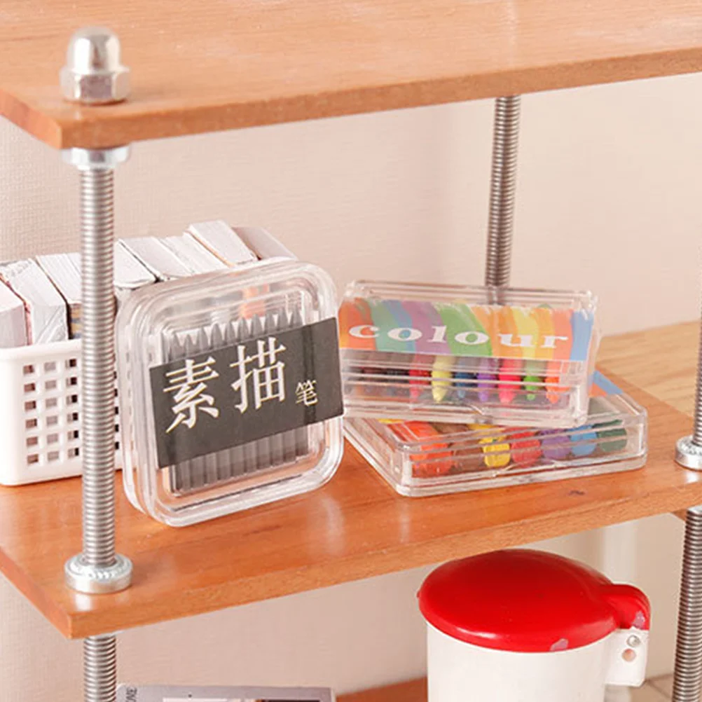 3 коробки мелки для кукольного домика ручки воска миниатюрный красочный