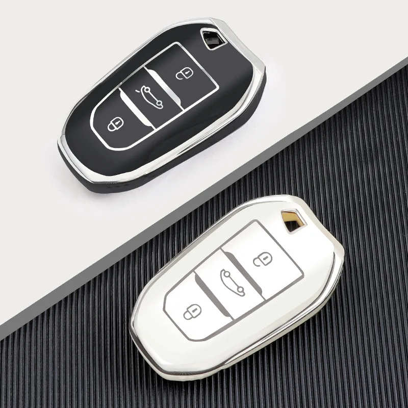 

TPU Car Remote Key Case Cover Shell For Peugeot 2008 3008 4008 5008 308 408 508 Citroen C1 C2 C4 C6 C3-XR Picasso Grand DS3 DS5
