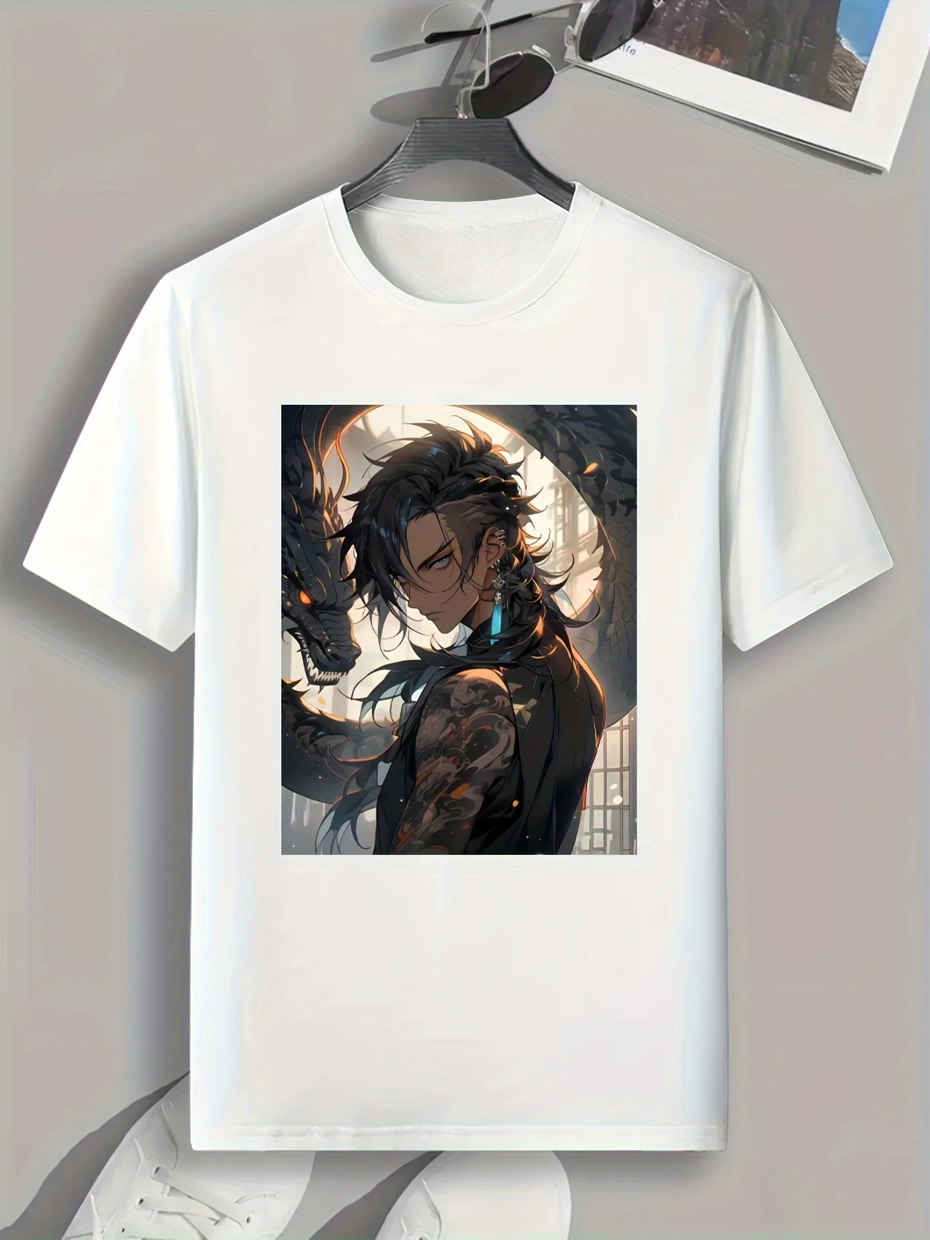 Animated Cool boy men clothing graphic t shirts harajuku shirt kaws