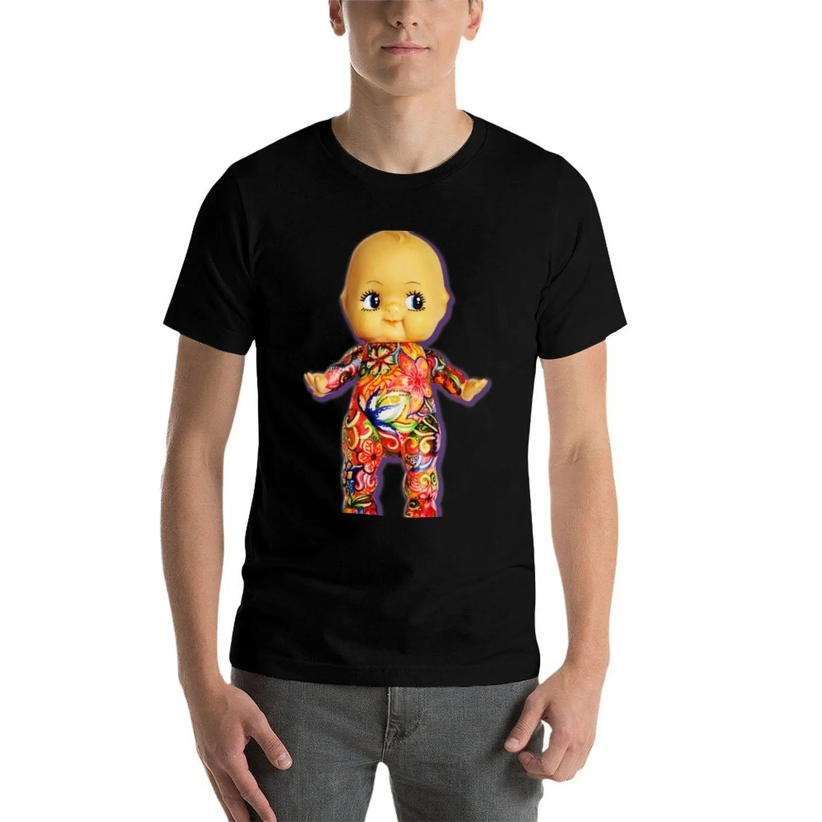 Фото Футболка Tattoo Kewpie, повседневная модная хлопковая футболка с коротким рукавом №4