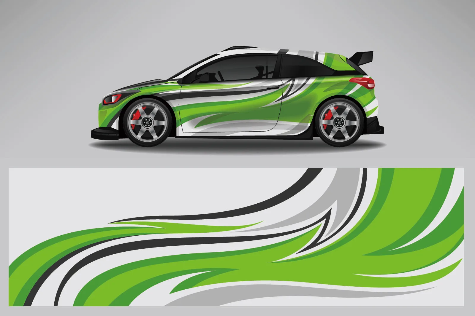 

Green Stripe Car Sticker for Universal Large Car Vinyl Sticker on Left and Right Side Graphics Sticker Car Body Side Decoration