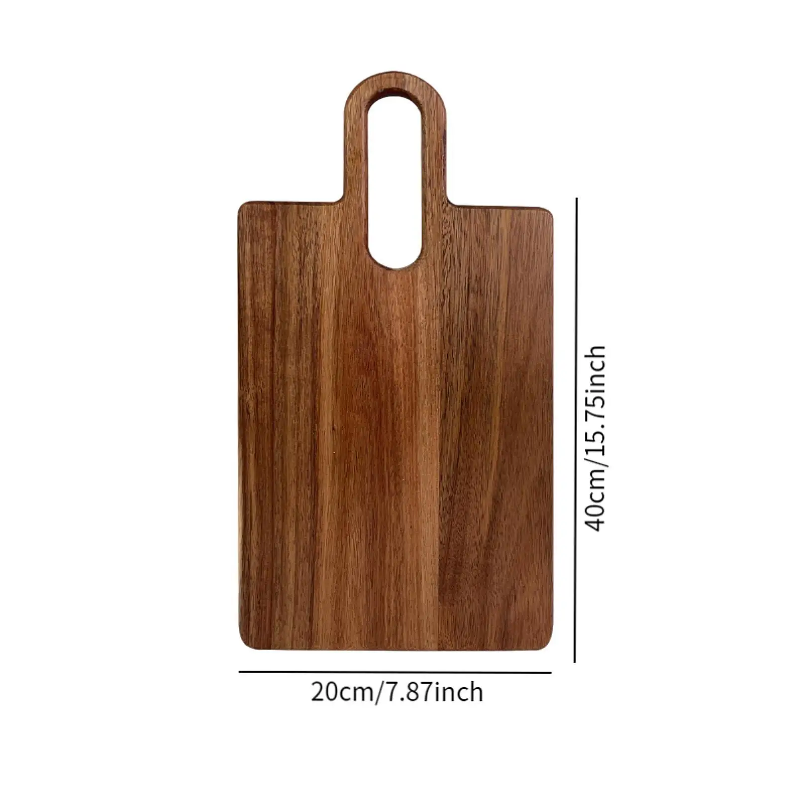 Деревянная разделочная доска с ручкой Прочная двухсторонняя Сервировочная