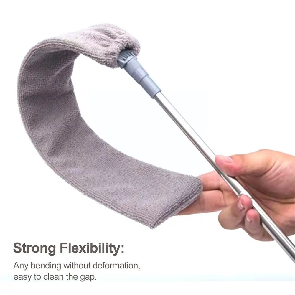 

Long Crevice Bedside Dust Brush Microfiber Duster Tool Household Artifact Cleaning Hand Telescopic Retractable Q4d8