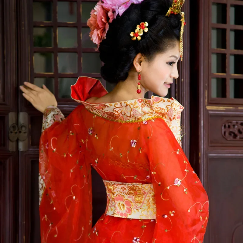 Древний костюм Тан Хань благородной наложницы со шлейфом императрицы принцессы