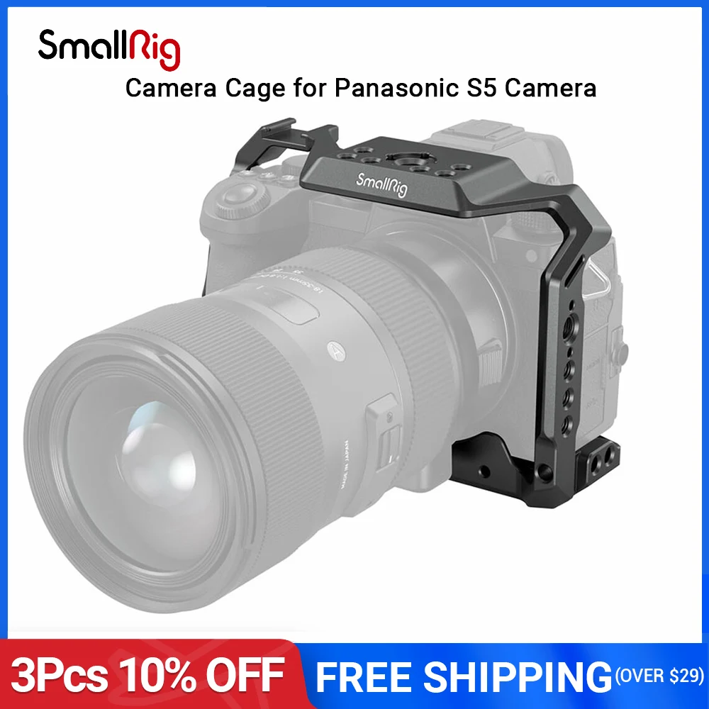 

Клетка SmallRig DSLR для камеры Panasonic S5 с креплением для холодного башмака + НАТО рейка + 1/4 дюйма-20 дюймов и ARRI 3/8 дюйма-16-поточная видеосъемка стандарта-2983