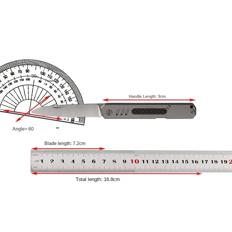 Складной нож 14C2 8N со стальным шарикоподшипником рукоятка из титанового сплава
