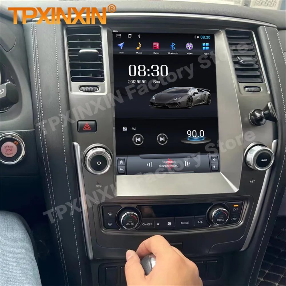 Android 13 AI голосовой вертикальный экран радиоприемник для Nissan Y62 Patrol Royale Armada 2010 ~ 2020