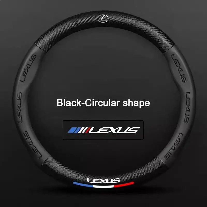 

Car Embossing For Lexus Steering Wheel Cover Carbon Fiber Non-Slip ES LS UX NX RX IS GX LX RZ RC GS HS CT200h RX300 RX450 IS300