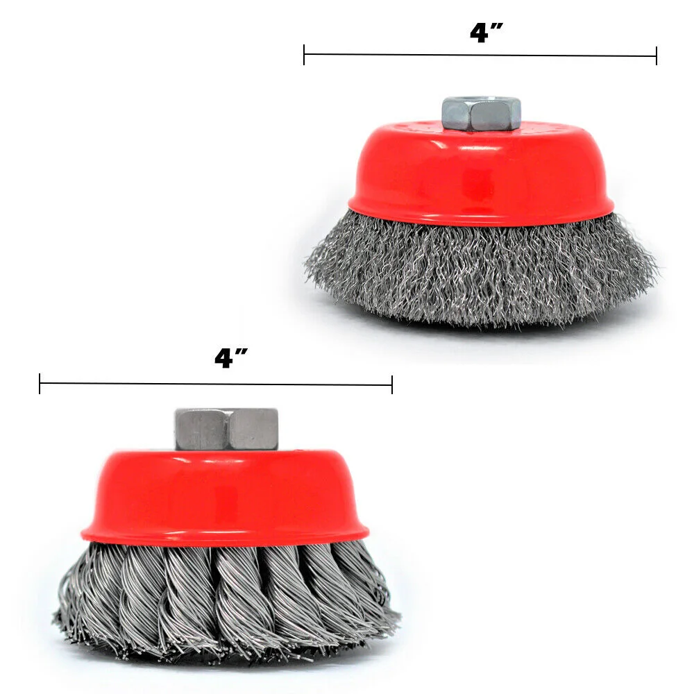 

Part Wire Wheel Brushes Tool Accessories 2pcs Rust Removal Loose paint