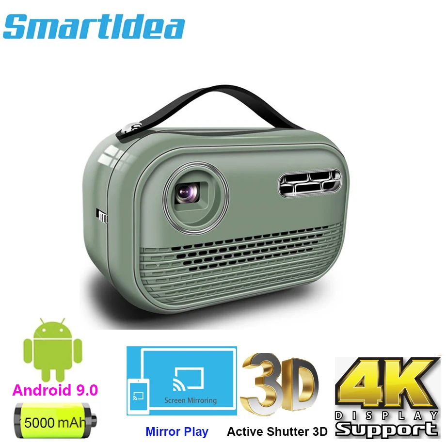 Smartldea P16 мини Карманный DLP Android проектор Поддержка 4K декодирование WiFi Bluetooth Miracast