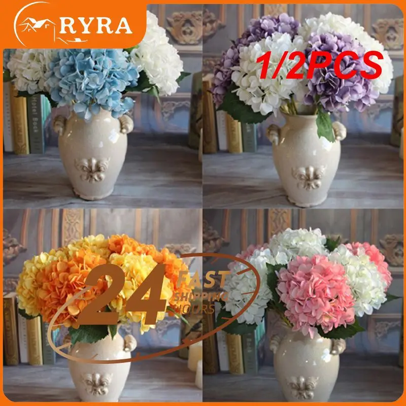 

1/2PCS CHO Christmas Decoration For Home Artificial Peony Flower 2 Head Wedding Decorations High Quality Silk fake Peony