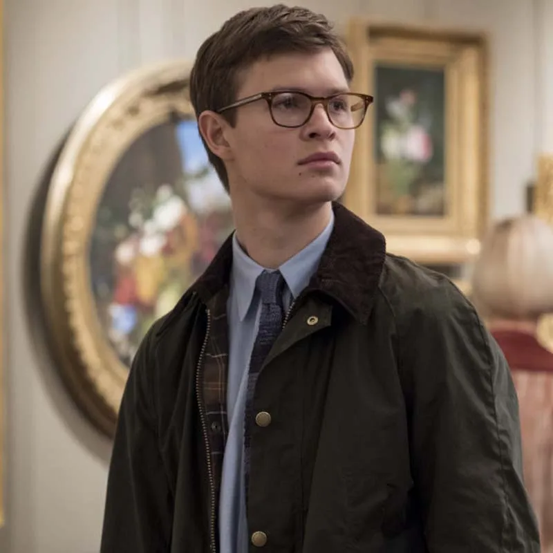 Фото Мем домашняя куртка Ansel Elgort Goldfinch для взрослых Theo Decker, повседневная рабочая одежда с длинными рукавами и несколькими карманами №3
