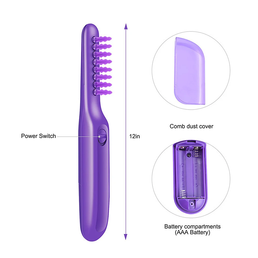 

Hot Hair Straightener Wet Dry Cordless Hair Detangling Brush Electric Portable Hairstyling Tool