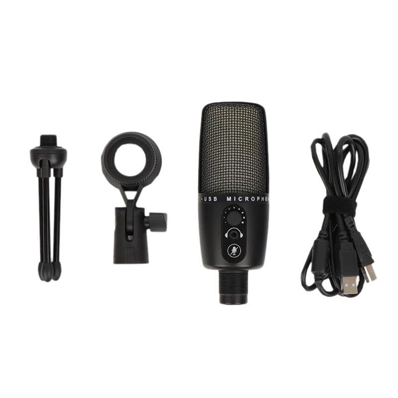 

Набор цветных USB-микрофонов для записи, микрофон для ПК с кнопкой отключения звука 3,5 мм, совместим с Mac, Windows, PS4