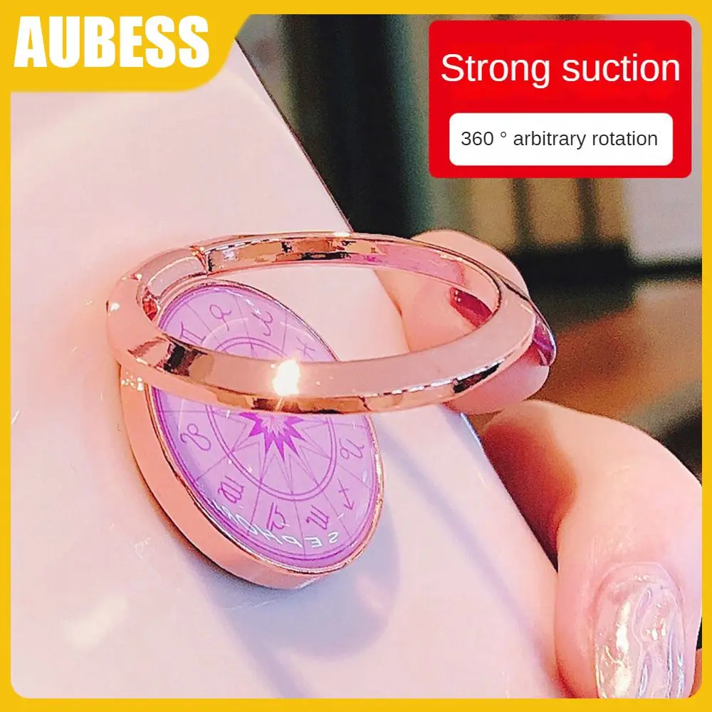 

Mobile Phone Holder One-piece 360 ° Rotating 180 ° Folding Star Disk Electroplating Bracket Phone Bracket Alloy Frame Phone Rack