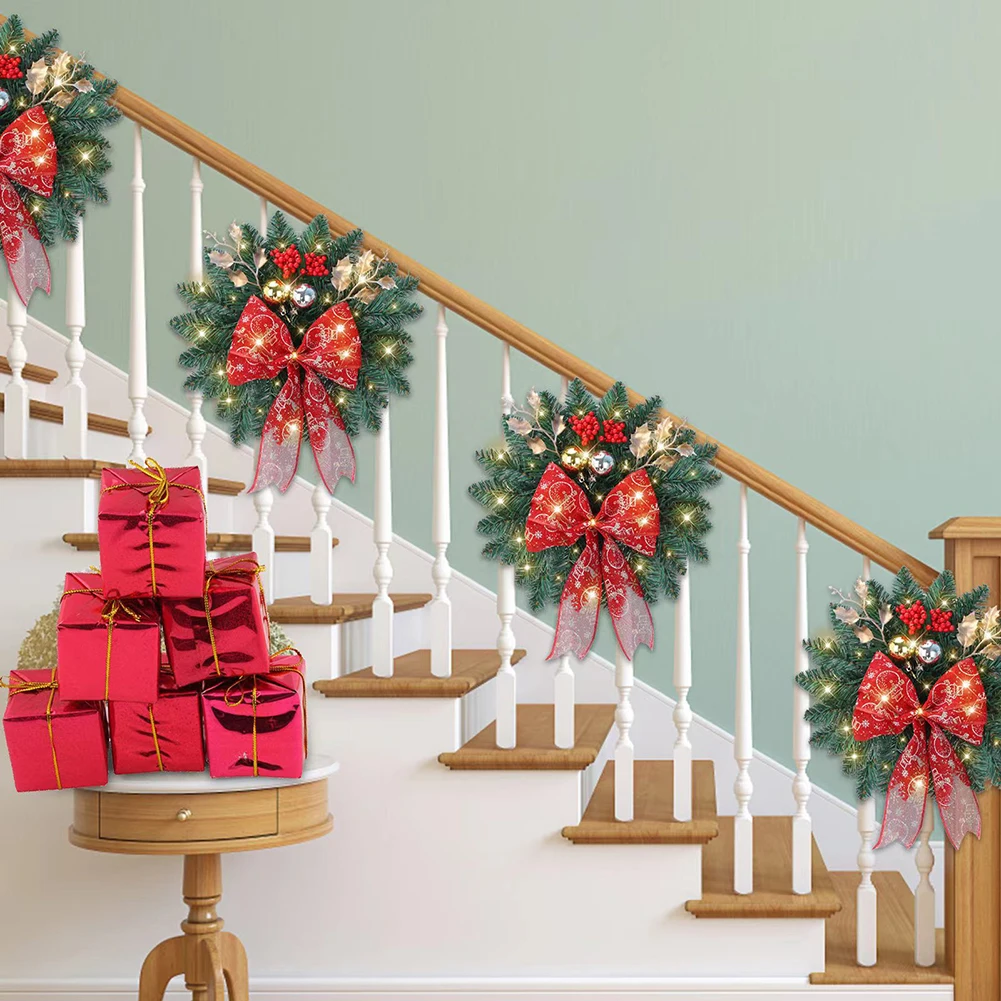 

Искусственный Рождественский венок 30 см износостойкий для рождественской фотосъемки