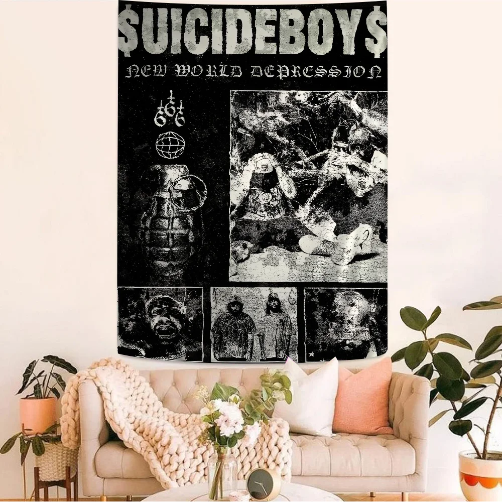 Большой Настенный Гобелен S-Suicideboy Декоративное Одеяло С Принтом Sci-Fi Для