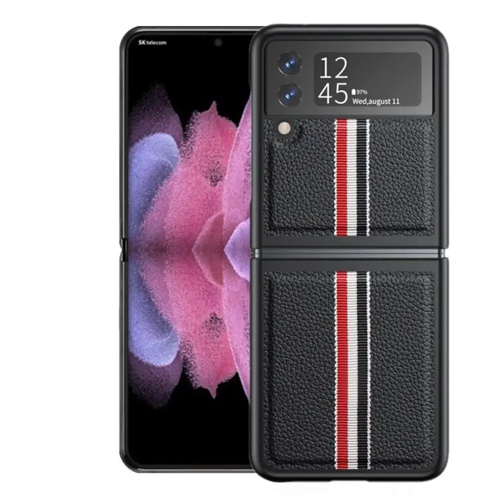 Ceny Luksusowy Pasek Litchi Tekstury Skórzany Pokrowiec Do Samsung Galaxy Z Flip 4 3 Flip4 Flip3 Składany, Odporny Na Wstrząsy Ochronny Twardy Futerał Najtaniej Luksusowy Pasek Litchi Tekstury Skórzany Pokrowiec Do Samsung Galaxy Z Flip 4 3 Flip4 Flip3 Składany, Odporny Na Wstrząsy Ochronny Twardy Futerał
