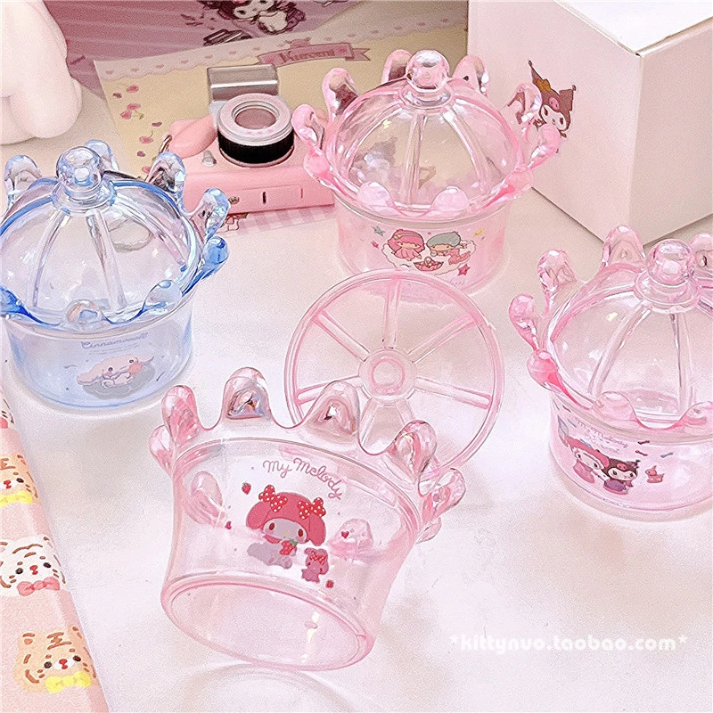 

Sanrio Mymelody Cinnamorol Kuromi Милая шкатулка для хранения ювелирных изделий кавайная настольная шкатулка для хранения в форме короны для девочек коро...