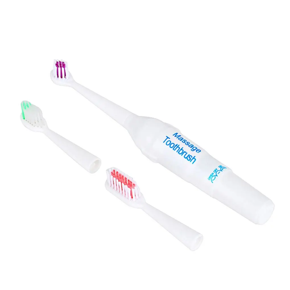 

Electric Toothbrush Adult Massage Toothbrushes Massager Waterproof Portable Travel Whitening Tooth Brush with 2 Brush Heads