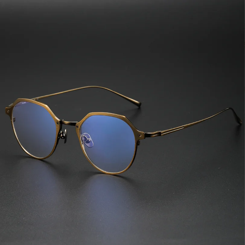 

Оптические очки для мужчин и женщин, ретро аксессуар для коррекции близорукости, из чистого титана, с защитой от царапин, в винтажном стиле