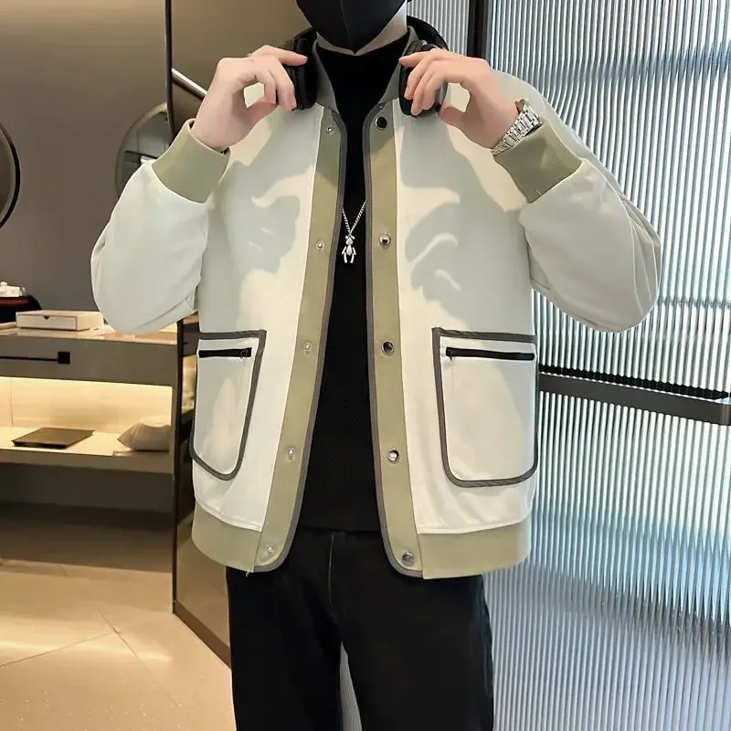 Мужское пальто весенне-осенняя винтажная бейсбольная куртка для мужчин Y2k