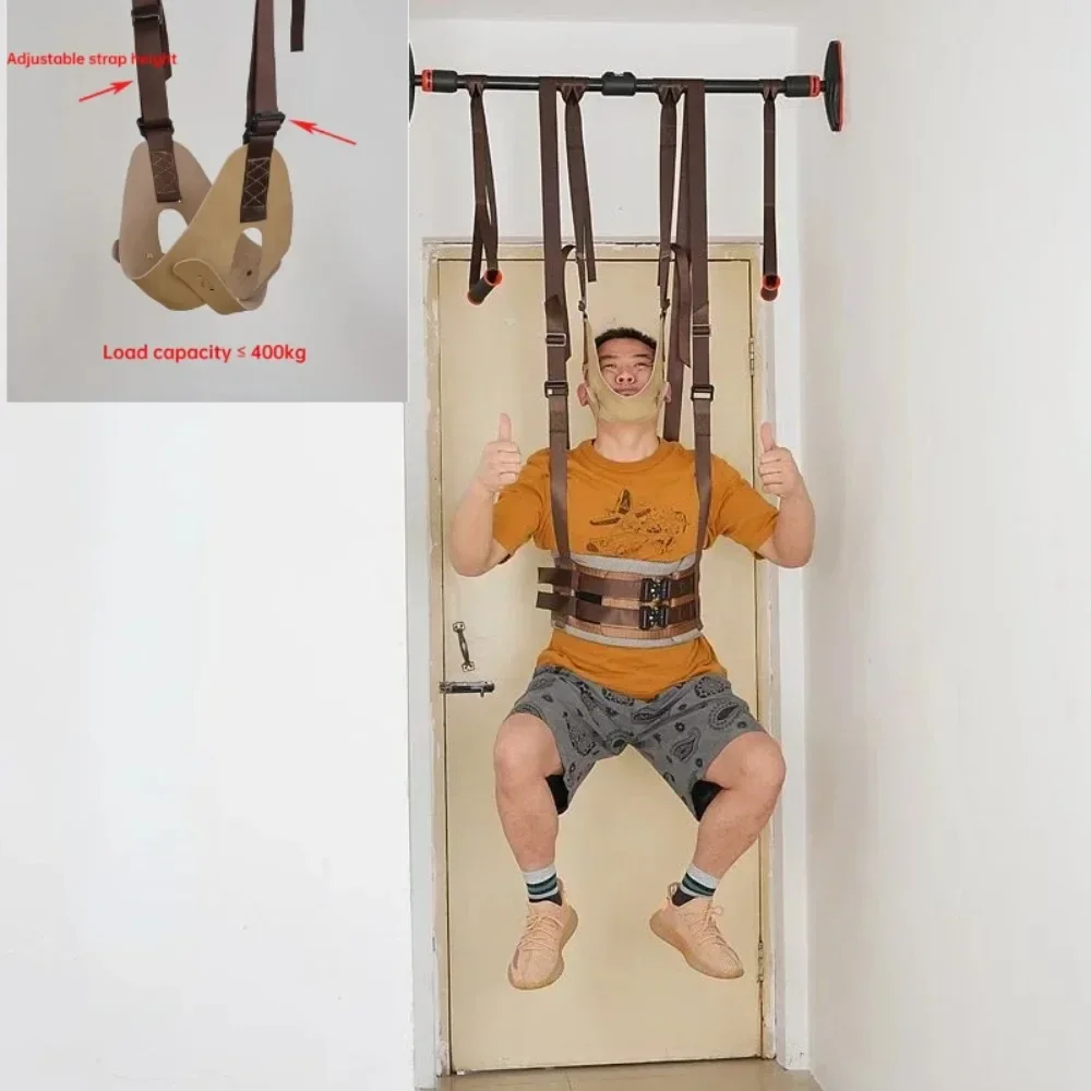 Регулируемый кожаный ремень для шейного отдела позвоночника подвеска усиление