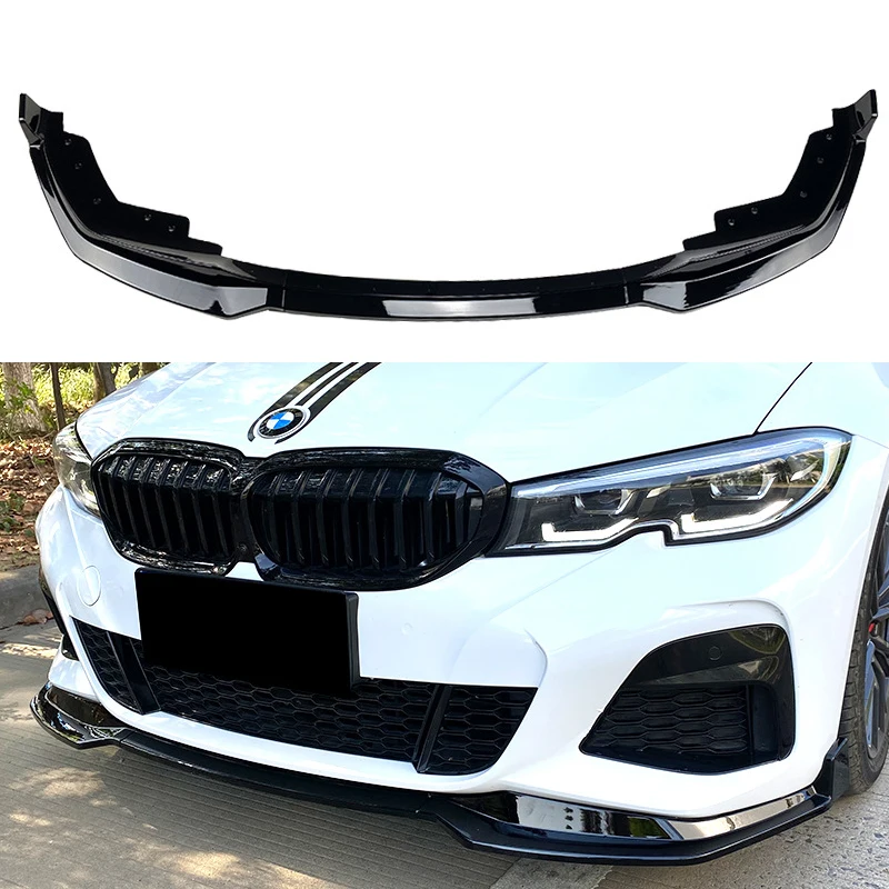 

For BMW 3 Series G20 320i 330i Tuning 2019-2022 Front Bumper Lip Spoiler Splitter Body Kit Deflector Cover Guard Car Accessories