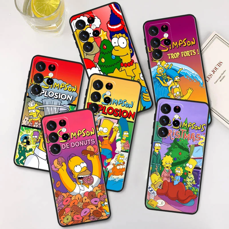 

Cartoon Simpson Family For Samsung A91 A81 A73 A72 A71 A54 A53 A52S A51 A42 A41 A34 A33 A21 A31 A23 lite Black Cover