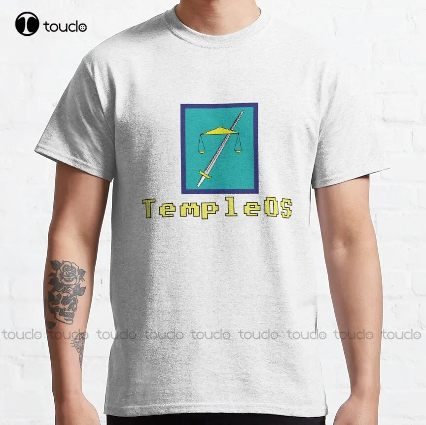 

Классическая футболка Templeos Merch, черная футболка Templeos, Модная креативная забавная футболка для отдыха в стиле Харадзюку, рождественский пода...