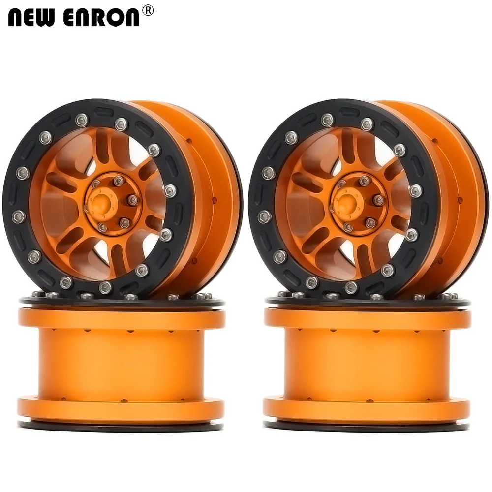 

NEW ENRON 2.2" Alloy 6 Double-spokes Beadlock Wheels Rim 4Pcs for RC Crawler 1/10 Axial SCX10 II 90046 90053 RR10 TRX-4 KM2 YETI